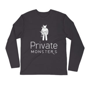 Private Monsters Long Sleeve Fitted Crew