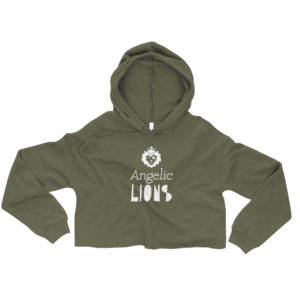 Angelic Lions Crop Hoodie